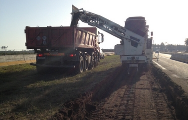 Décaissement TPC Chantier A63 à Labouheyre (40)