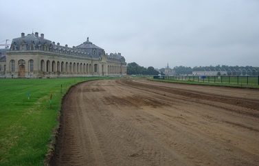 Décaissement pour création de piste en sable fibré 01 Hippodrome de Chantilly